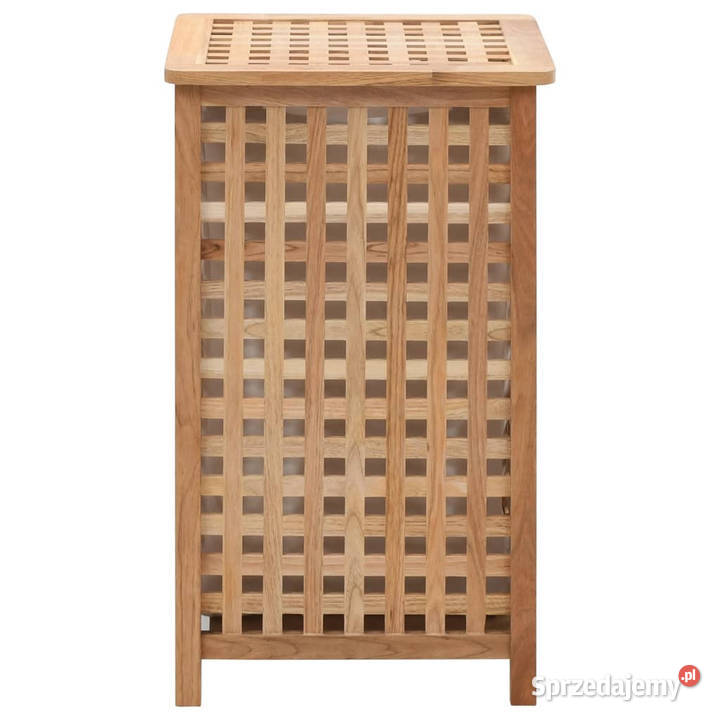 Kosz na pranie 39 x 39 x 65 lite drewno orzecha