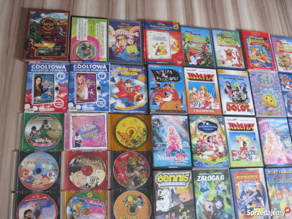 Bajki na płytach DVD VCD mega zestaw 125 Grodziczno sprzedam