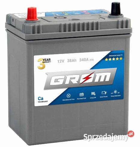 888x666x735 Akumulator GROM Premium 38Ah 340A EN