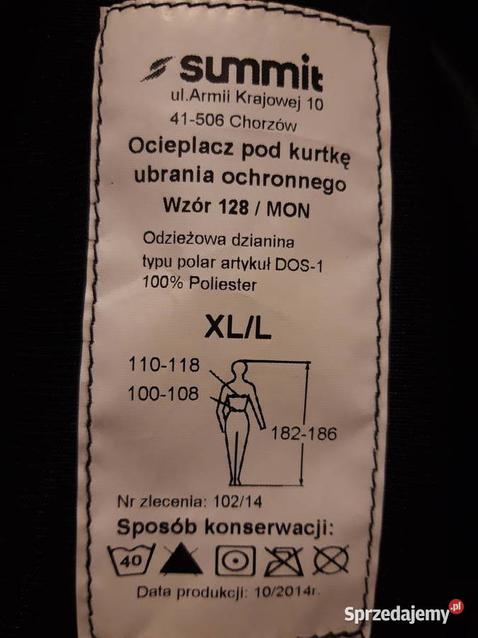 Polar ocieplacz wojskowy pod goretex WZ128MON Antyki, Sztuka, Kolekcje Dzierżoniów