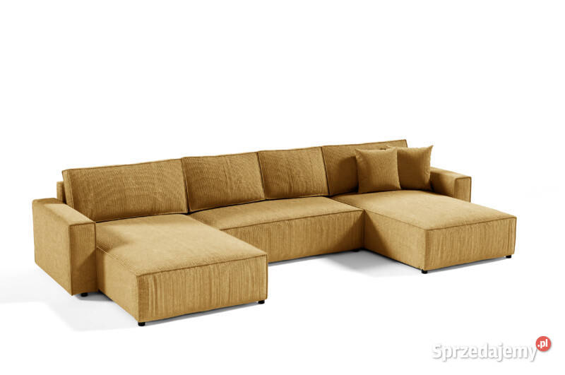 Narożnik z funkcją spania Tkanina sztruksowa sprzedam