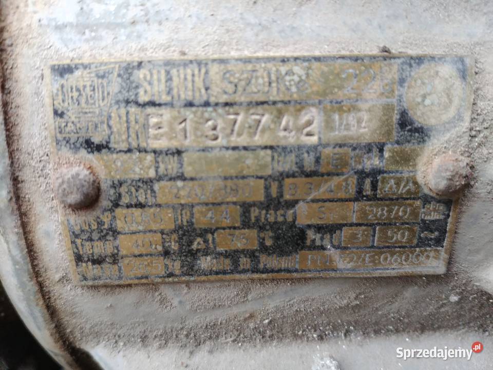 Silnik 22kw 2870obr Zgorzelec sprzedam