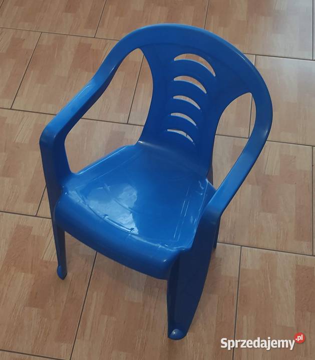 Plastikowe niebieskie krzesełko dziecka Okazja mazowieckie Pruszków sprzedam