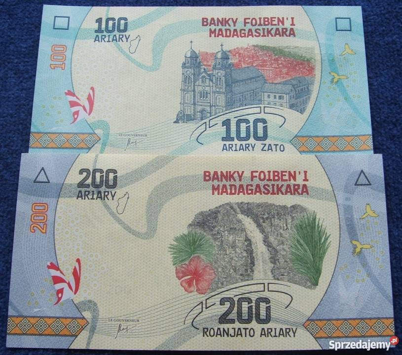 MADAGASKAR Kolekcjonerskie Banknoty Zestaw 2 UNC Katowice