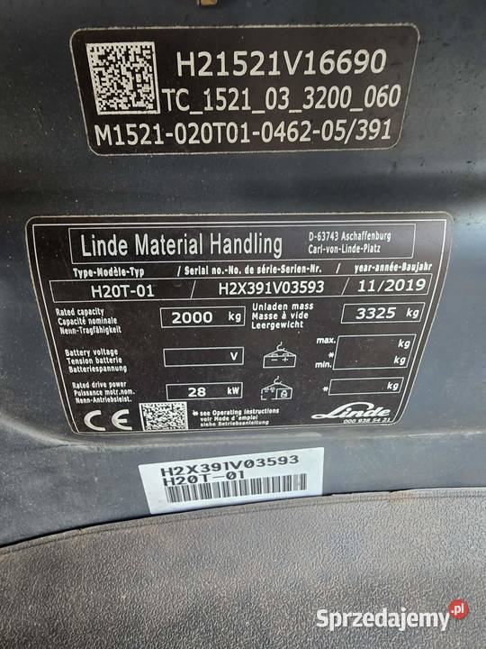 Linde H20T02 Triplex 462 m 4 sekcje Godziesze Małe sprzedam
