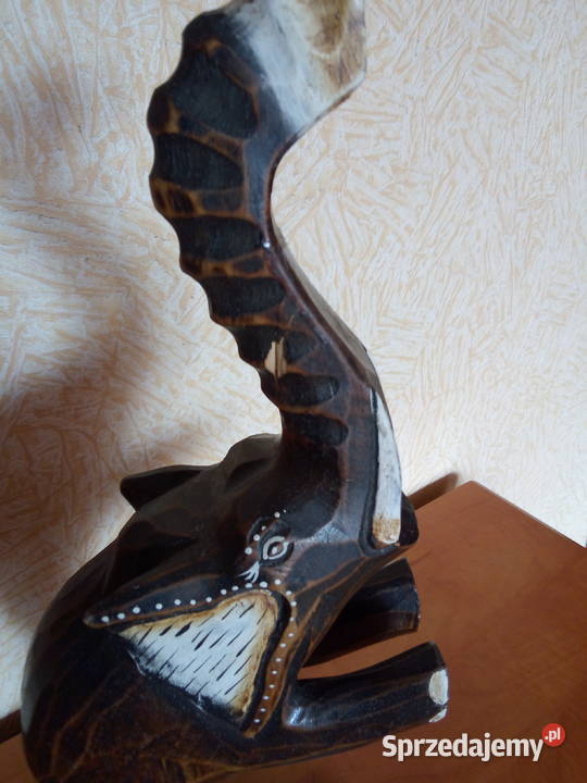 Wysoka Drewniana Figurka Słonia Słoń Drewniany Lublin