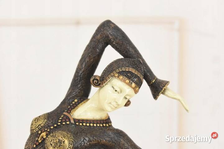TANCERKA FIGURA Z Brązu w Stylu Demetre Chiparus Rzeźby i figury małopolskie Kraków