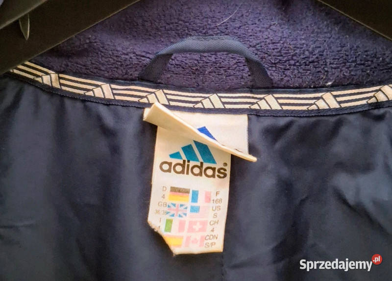 Kurtka vintage Adidas granatowa z neonowymi Zielona Góra