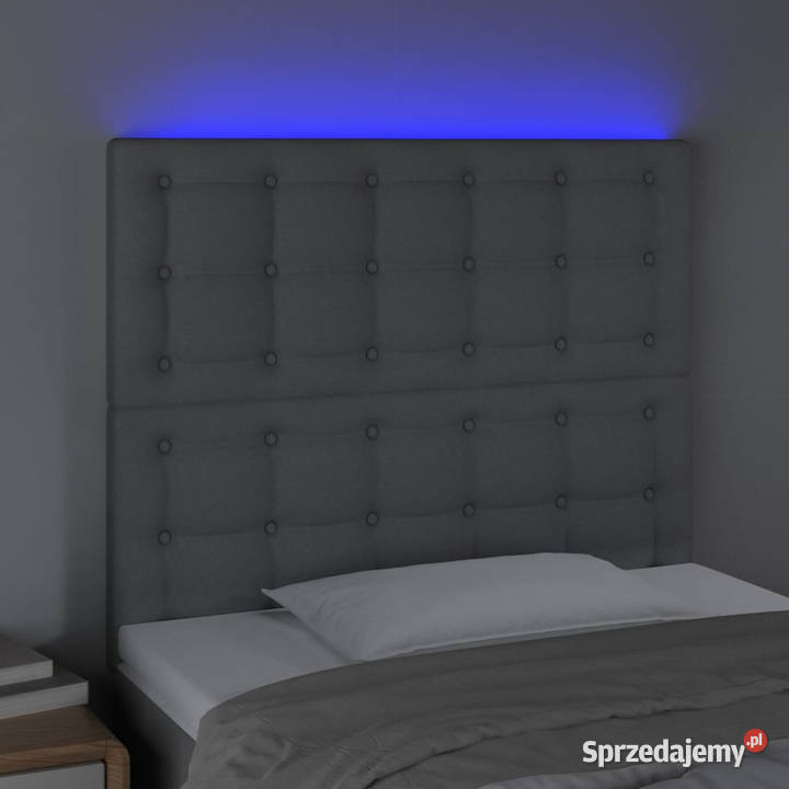 Zagłówek do łóżka z LED jasnoszary 100x5x118128 Ramy i stelaże Warszawa