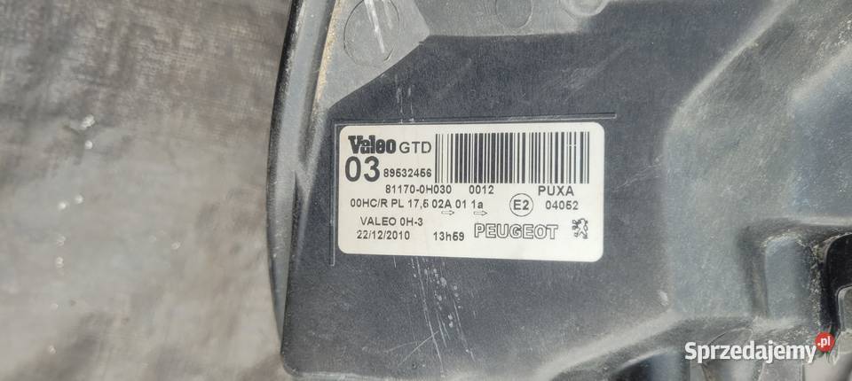 PEUGEOT 107 LEWY REFLEKTOR LAMPA LEWA PRZOD 1490 osobowe śląskie Ruda Śląska