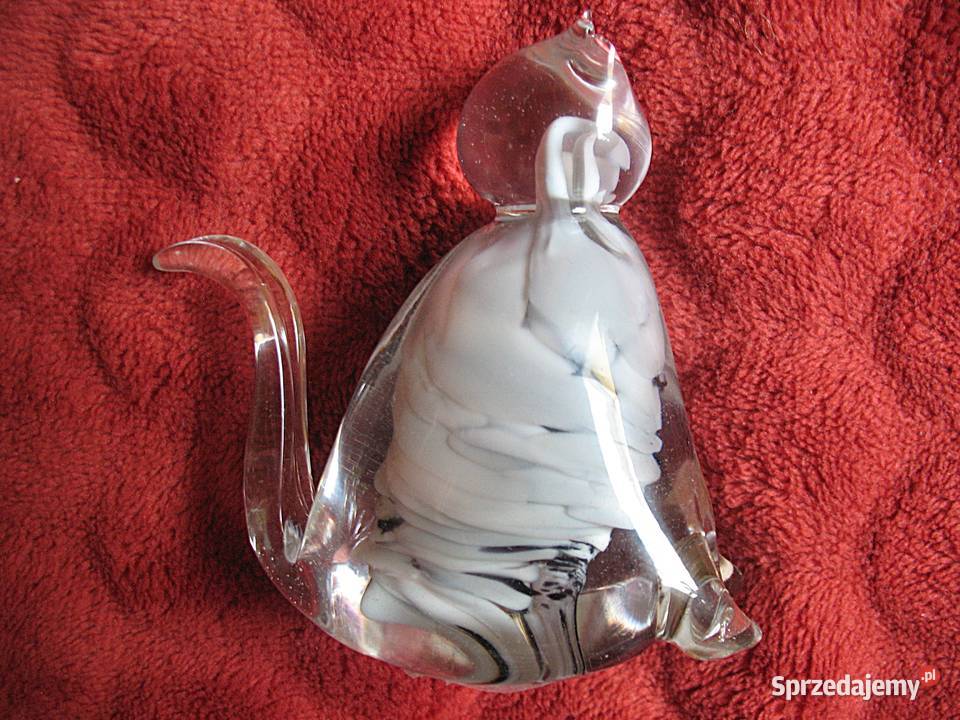 KOT Szklany w stylu Murano 10 x 11 x 5 Figurka z