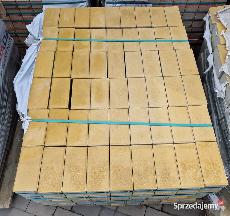 Kostka Brukowa Holland 8 Prostokąt żółta z Fazą Kostka brukowa Wielogóra