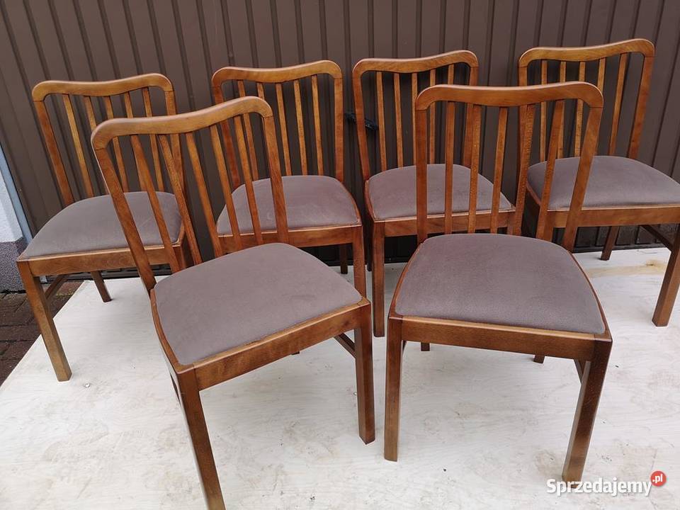 Krzesła ARTDECO Stare Antyk Komplet 6 Sztuk Swarzędz