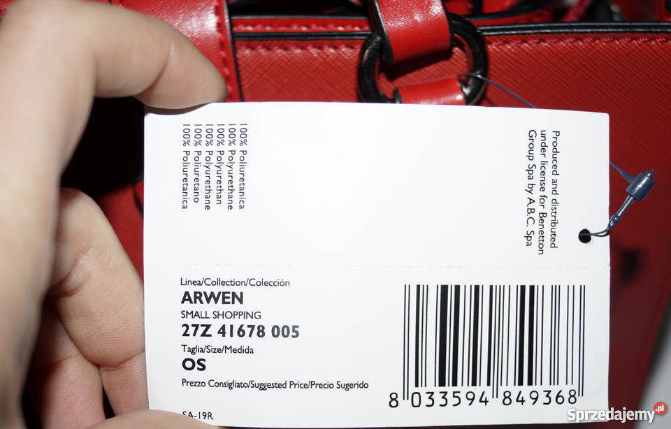 Nowa czerwona torebka listonoszka Sisley Warszawa