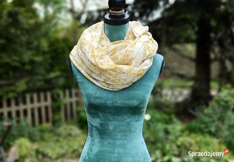 Szal komin HM wzór kwiatowy kwiaty floral na Dla kobiet Szczecin