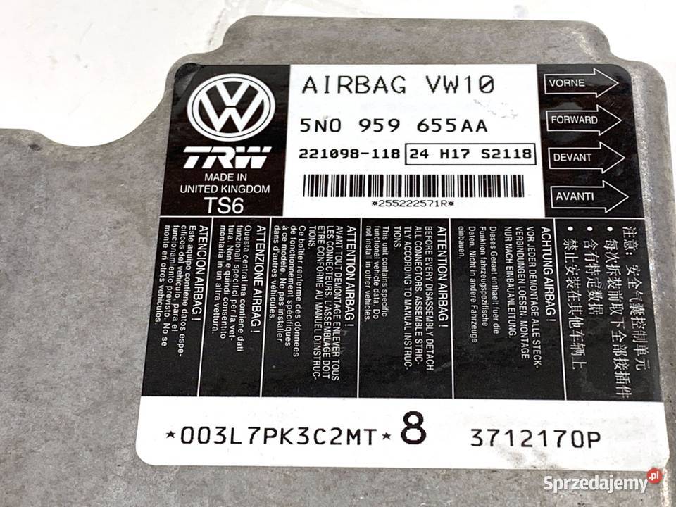 SENSOR AIRBAG VW CC B7 5N0959655AA 1116 CZUJNIK podkarpackie