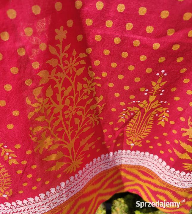 Koralowa tunika kameez Pakistan Indie Bollywood czerwony Szczecin