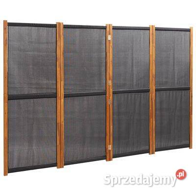 vidaXL Parawan 4panelowy czarny 280 x 180 Ścianki i parawany mazowieckie