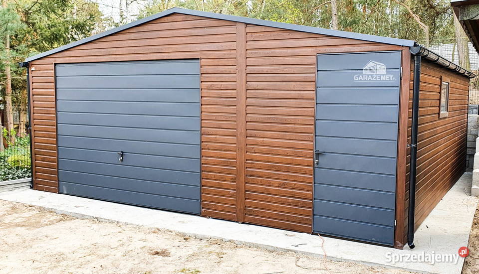 GARAŻ BLASZANY 6m x 58m DWUSPAD BRAMA DRZWI OKNO Łapanów