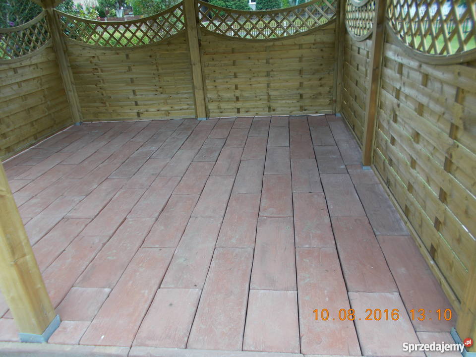 Deski betonowe donica ogród palisada drewno Nietków