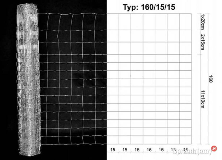 SIATKA OGRODZENIOWA LEŚNA 1601515 L ocynk Leżajsk