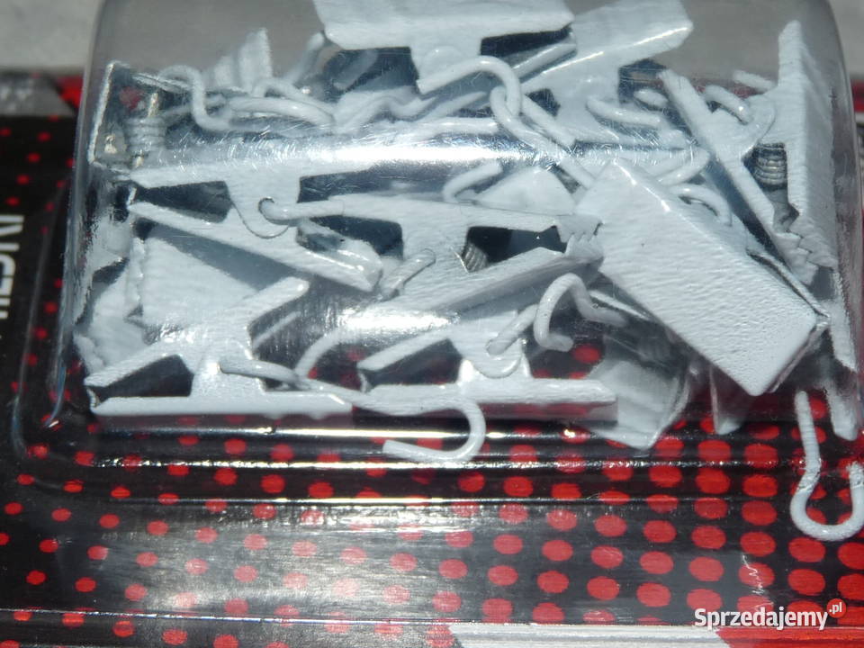 Żabki klamerki do zasłon firan 20 białe metalowe Kraków