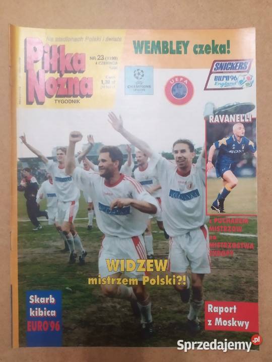 Tygodnik Piłka Nożna rocznik 1996 kompletny Łódź