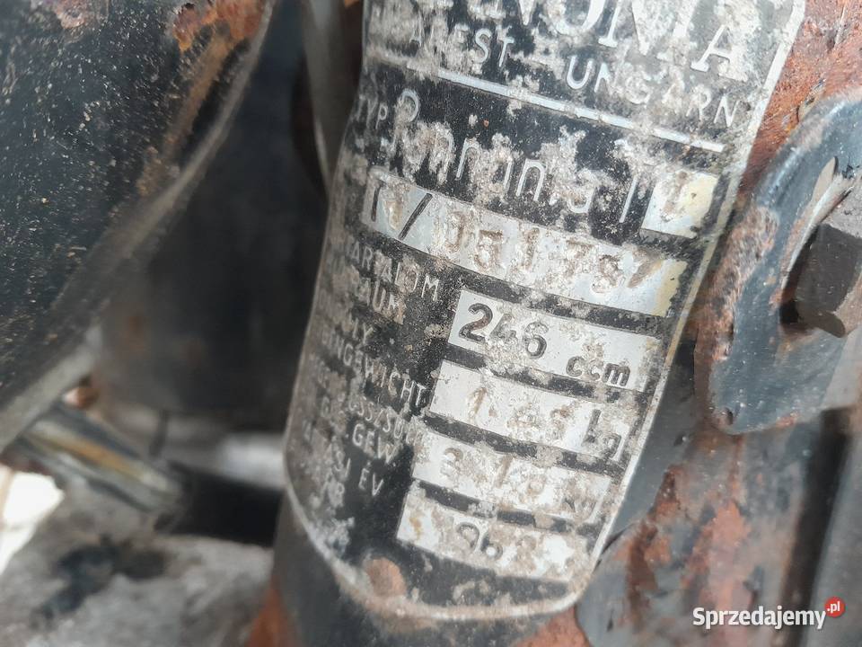 Pannonia T1 Tlf z 1962 roku z dokumentami pozostałe