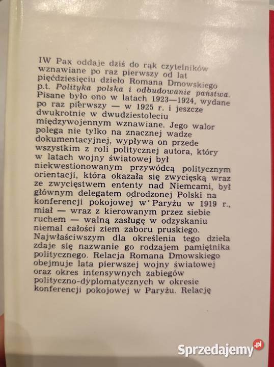 Roman Dmowski Polityka polska i odbudowanie świętokrzyskie
