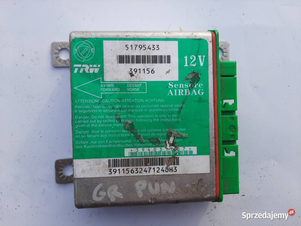 Sensor moduł poduszek Air Bag Fiat Grande Punto Ksawerów sprzedam