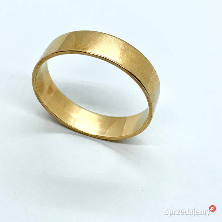 Złota OBRĄCZKA 14K 585 SZEROKA piękna GUSTOWNA sprzedam