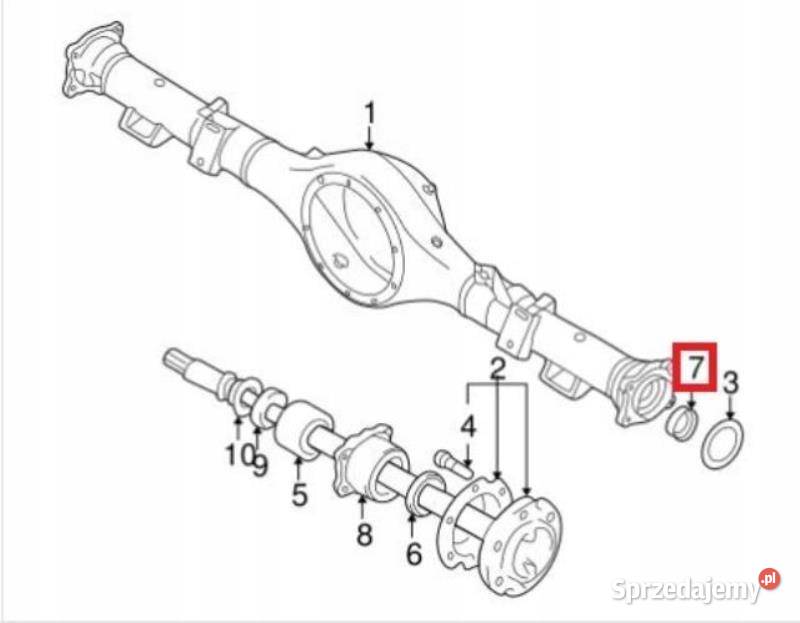 USZCZELNIACZ MOSTU TYŁ MITSUBISHI MONTERO 9504 osobowe