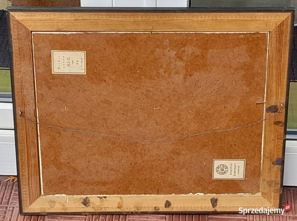 Domek wodą obraz olejny sygnowany mazowieckie Iłża