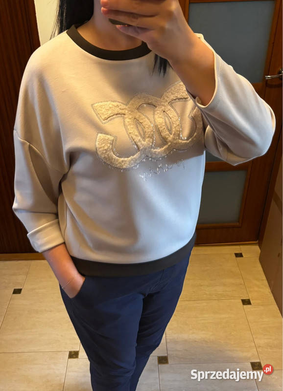 Bluza damska oversize beżowobrązowa Collection Szczecin