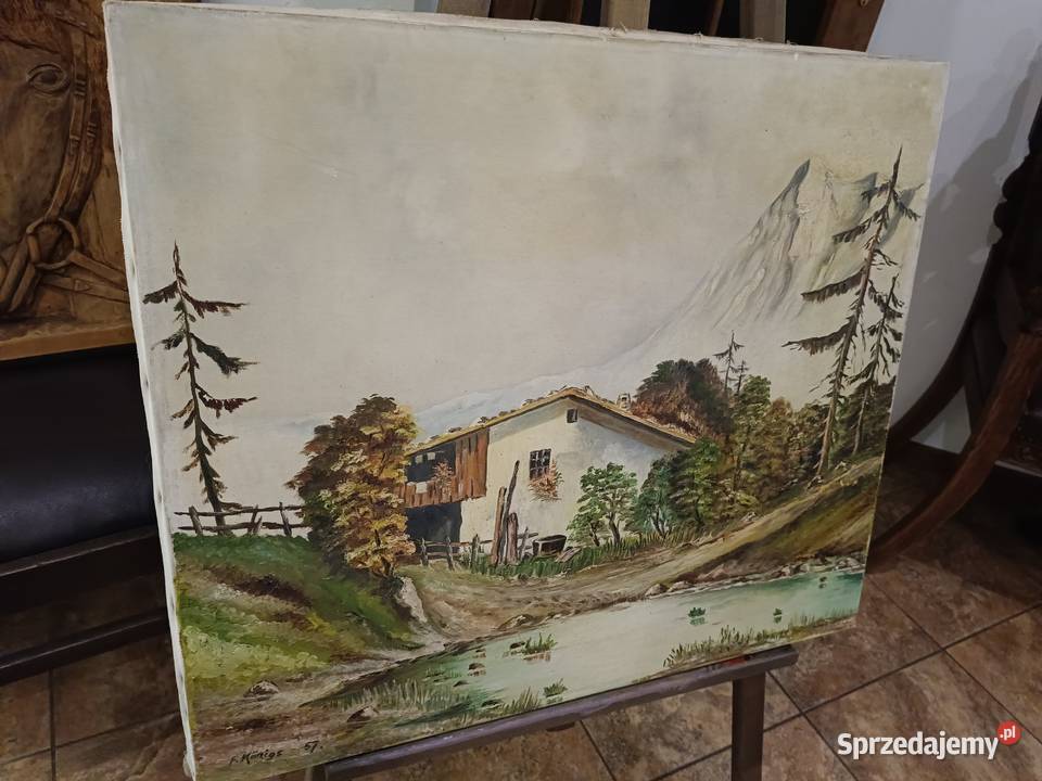 Obraz olejny na płótnie 81x60 sprzedam