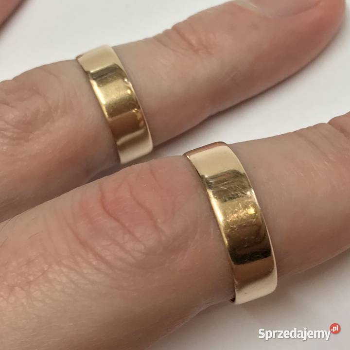 Złote OBRĄCZKI ślubne 585 14K KLASYCZNA forma Warszawa