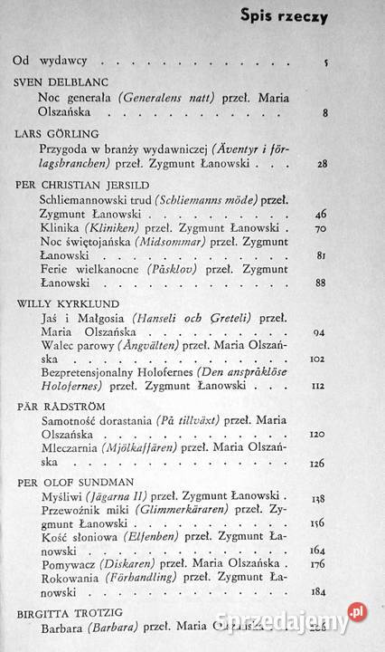 Kość słoniowa Nowele szwedzkie Zygmunt łanowski Chełm sprzedam