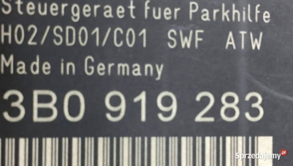 MODUŁ STEROWNIK CZUJNIKÓW PARKOWANIA PDC VW osobowe Czujniki Działoszyce