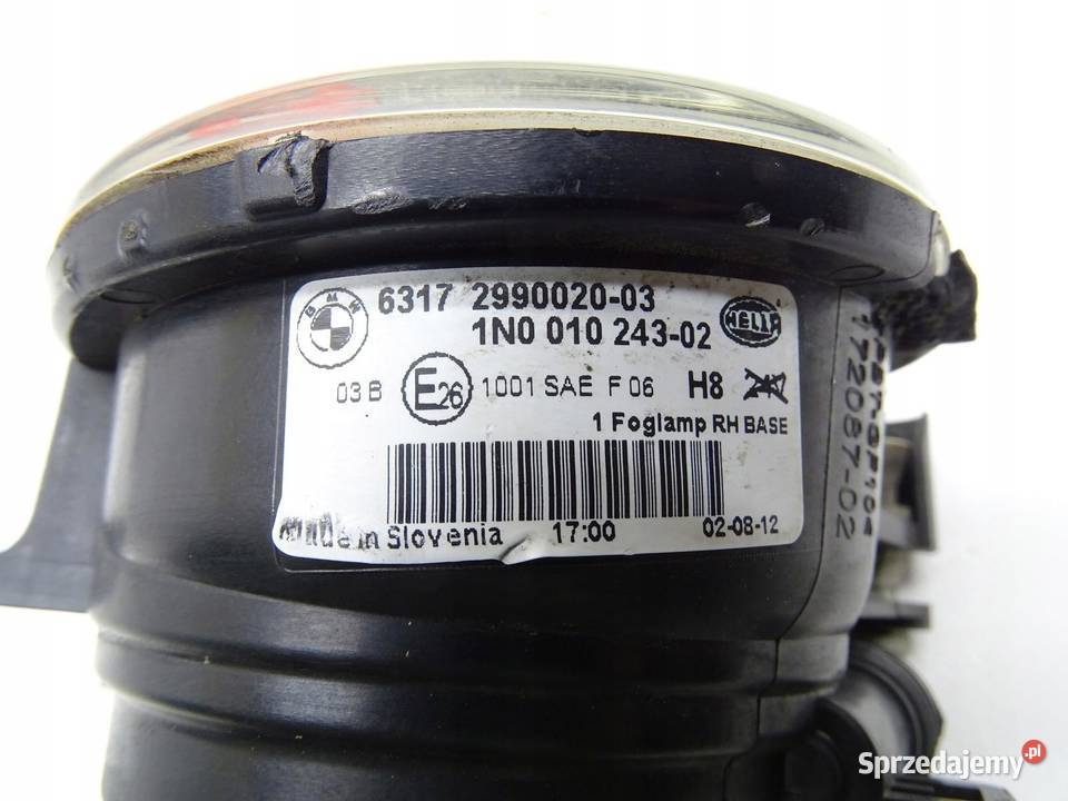 HALOGEN PRZECIWMGIELNY ZDERZAKA PRAWY PRZÓD BMW osobowe