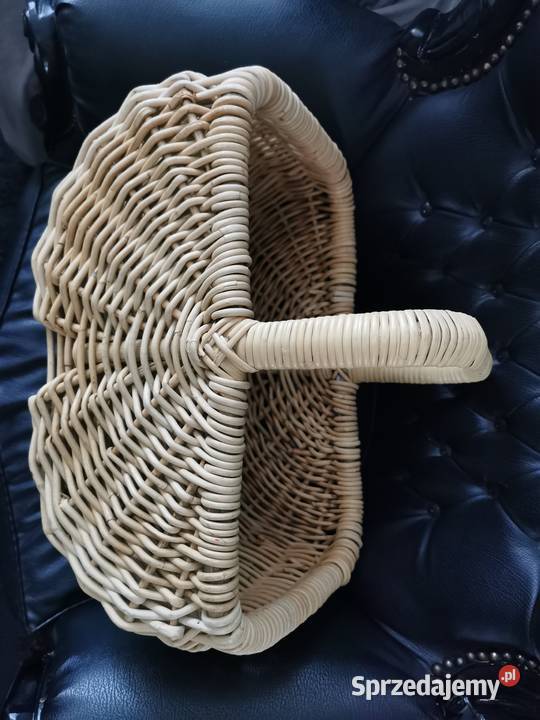 Kosz z uchwytem z wikliny Rattan wiklina Pozostałe łódzkie Łask