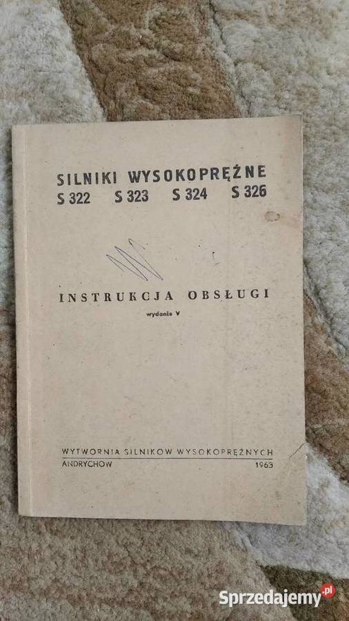 Instrukcja obsługi silniki ANDORIA S322 S323