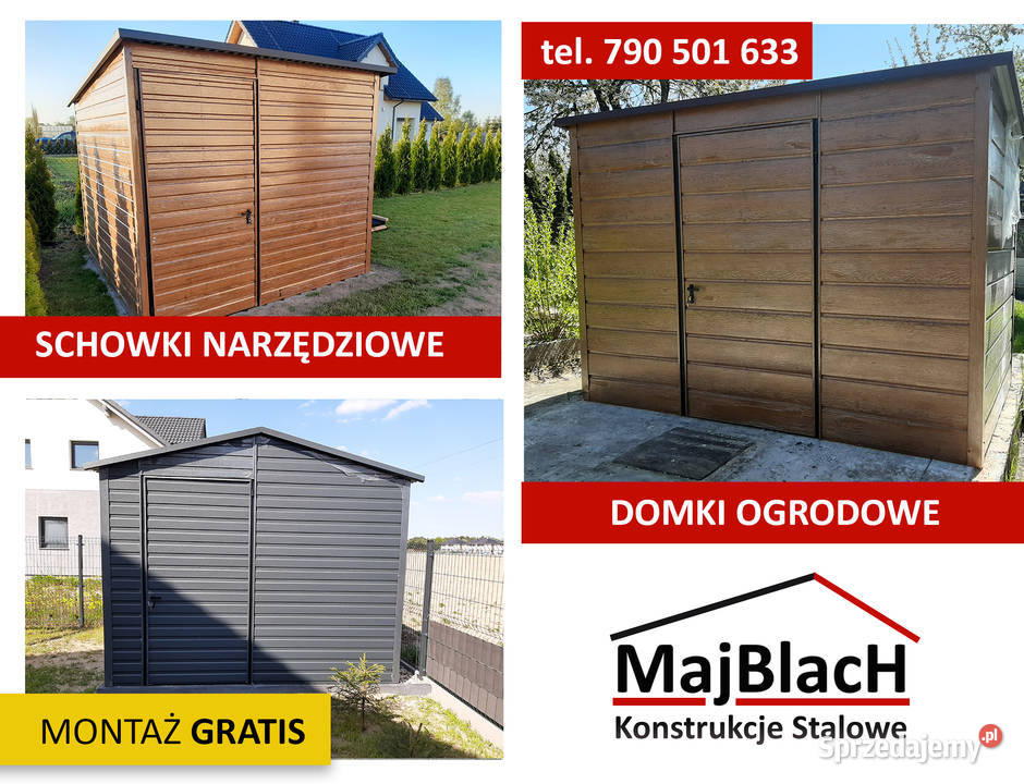 Garaż Blaszany na Narzędzia do Ogrodu Garaże Krotoszyn