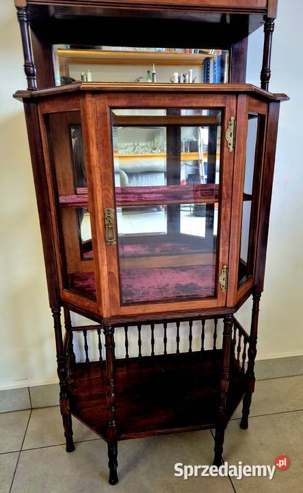 Stara zabytkowa Witryna Serwantka Biedermeier