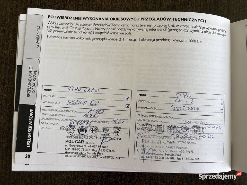 FIAT TIPO CROSS Salon BezwypKlimaSkóra NAWIFull VAT marża Libiąż sprzedam