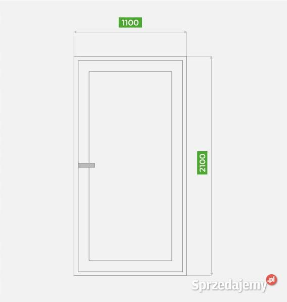 Drzwi Aluminiowe jednoskrzydłowe 1100x2100 mm Adamówka sprzedam
