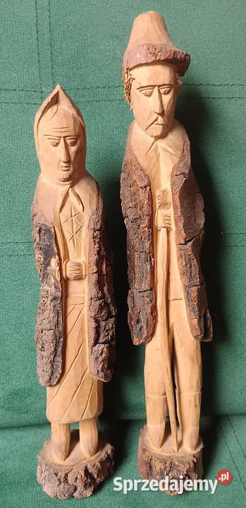 Stara rzeźba ludowa drwal małopolskie Zbylitowska Góra