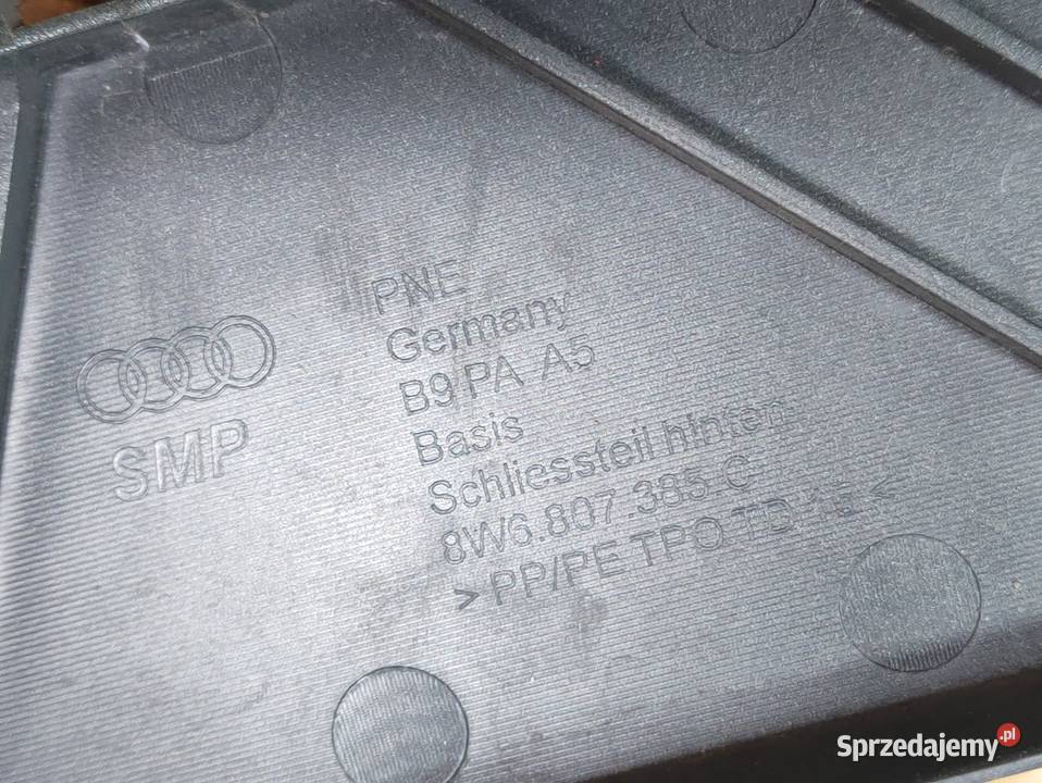 Wzmocnienie Zderzaka Tył Tylnego Audi A5 8W6 Pleszew
