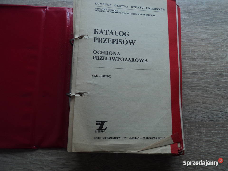 Katalog przepisów komendy głównej straży pożarne sprzedam
