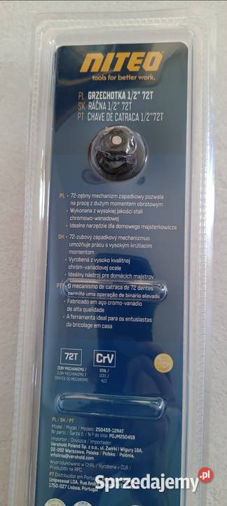 Grzechotka do kluczy nasadowych 12 72T NITEO Ełk