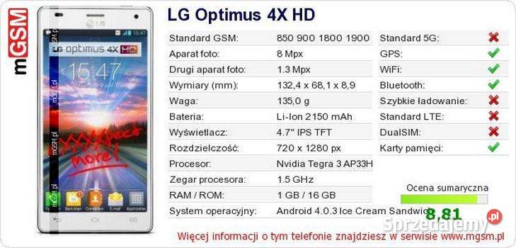 LG Swift P880 Optimus 4X HD Komplet Czarny Kraków